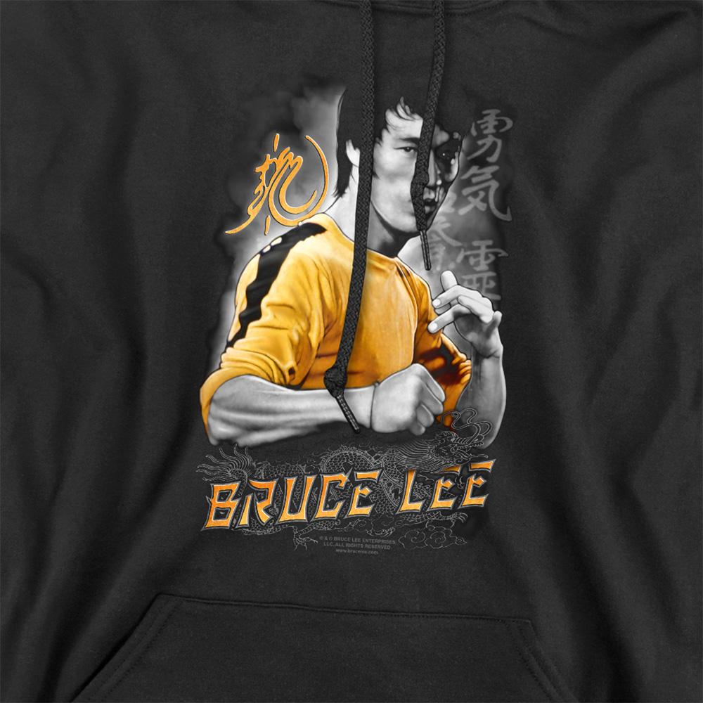 Bruce Lee Unisex Adult Yellow Dragon Hoodie