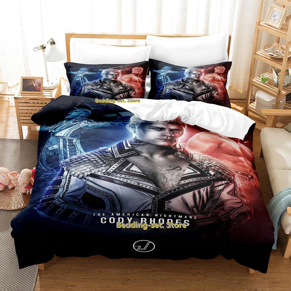 Nytt Cody Rhodes American Nightmare Sängklädesset Enkelt Twin Full Queen King Size Sängset Vuxen Barn Sovrum Påslakan Set Anime