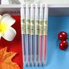 Penna a scatto 0,5 mm Bianco Opaco: Penna a sfera trasparente ed elegante per studenti