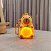 Practical Capybara Keychain Charm Portable Orange Light Capybara Keychain Delicate Key Rings Adornment for Key Bag