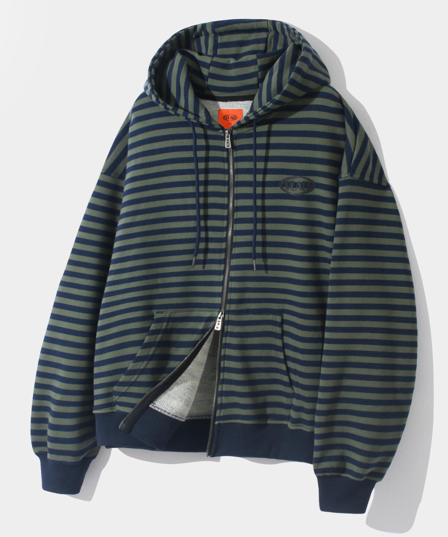 Dimitri Black Vlad Striped Logo Zip-Up