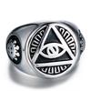 2026 European and American Fashion Personality Alternative Devil's Eye Titanium Steel Ring, Personalized Men's Eye Ring