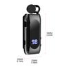 Wireless Headset Lavalier Headphone for Workout/Home/Office LED Display Deep Bass for Outside Sport Lavalier Headset