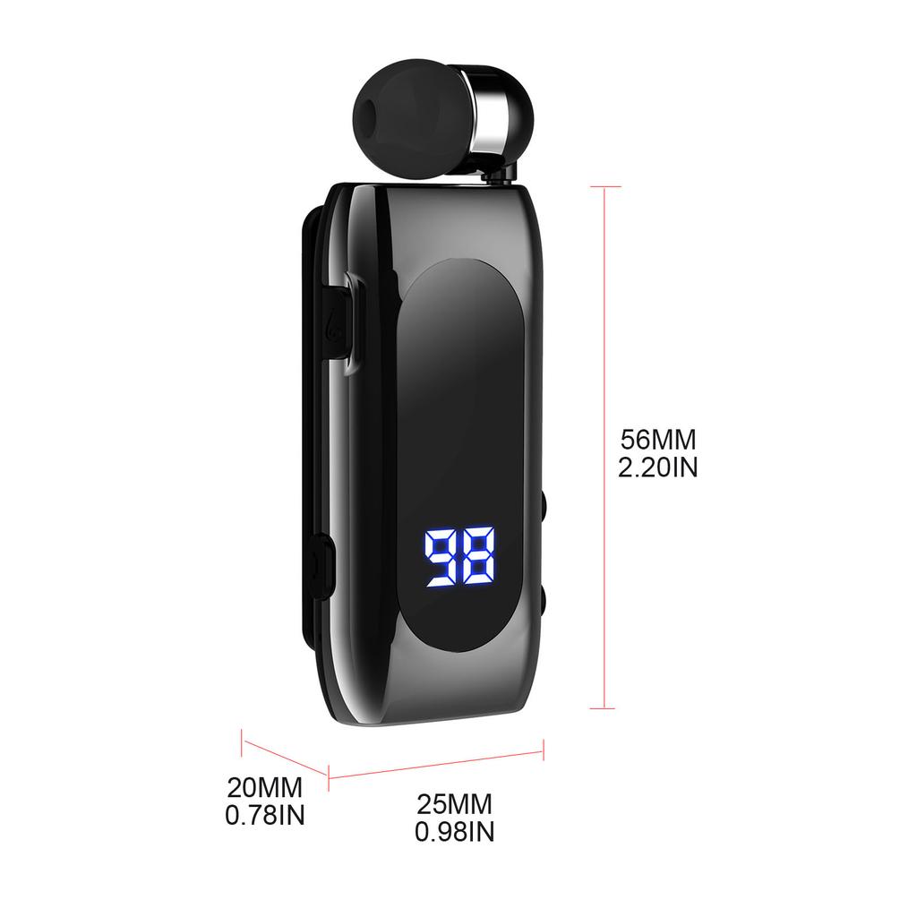 Wireless Headset Lavalier Headphone for Workout/Home/Office LED Display Deep Bass for Outside Sport Lavalier Headset