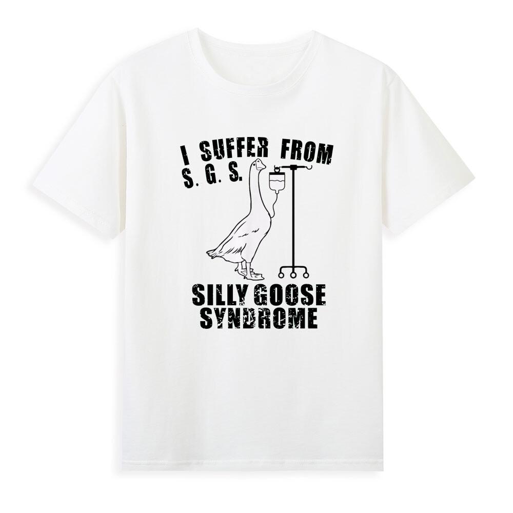 I Suffer From Silly Goose Syndrome Funny Goose Meme Saying Vintage Unisexs Tshirt S