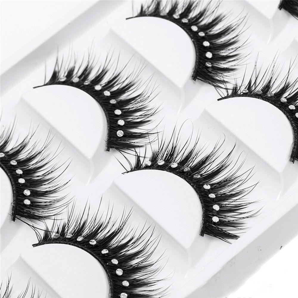Women Beauty Fuffy Lashes Thick Long Eye Lashes False Eyelashes Eye Extension Diamond Manga Lashes