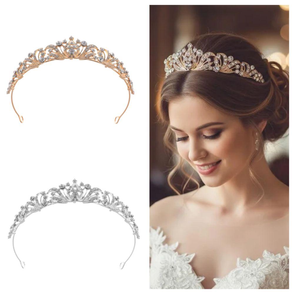 Rhinestones Bride Crowns Crystal Wedding Crown Metal Headbands Princess Tiaras Weddings