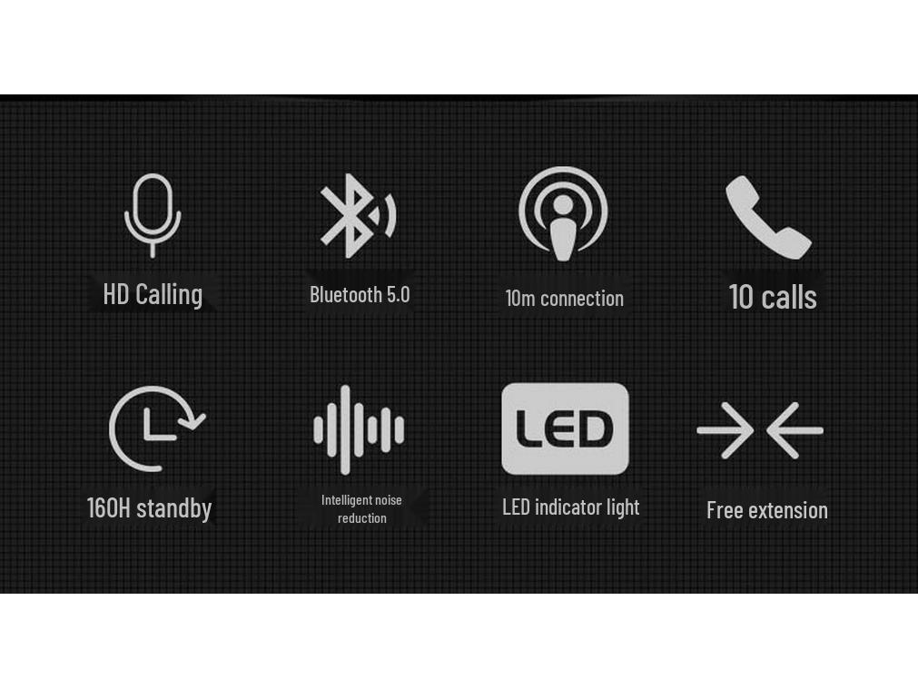 Jialan F920 Retractable Bluetooth Earphone, Wireless Fast-Charge, Clip-On Design for Business and Gaming