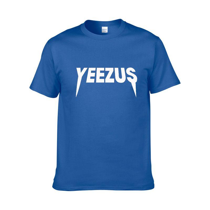 Yeezus Men Letter Short Sleeve Tshirt Cotton Shirt Tee Tops Casual Wear