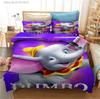 Children Flying Dumbo Bedding Set 3D Cartoon Elephant Duvet Cover 3D Print Kids Adults Single Double Bed Bedroom Decoration
