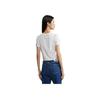 Calvin Klein Letter Print Casual Crew Neck T-Shirt Women Tops Moonlight-White J221837-YAF
