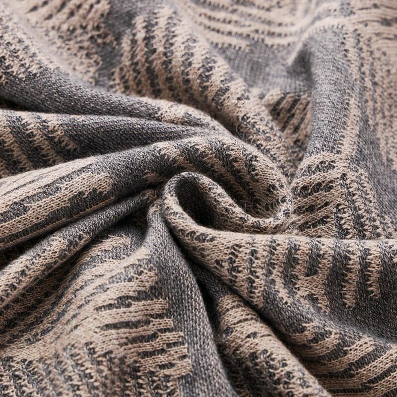 Zhaojun Women's Two-Tone Jacquard Zipper Knit Cardigan