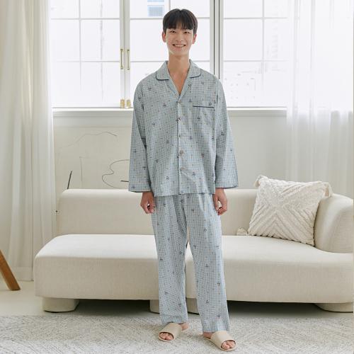 [JJINIYA] Lucky 40-Count Pure Cotton Long-Sleeve Pajama Set [Shipped from Korea] 100% Authentic