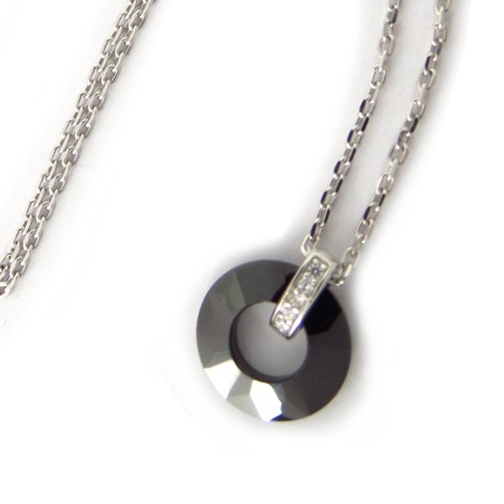 Les Trésors De Lily [K6633] - Collier Argent 'Sissi' noir céramique