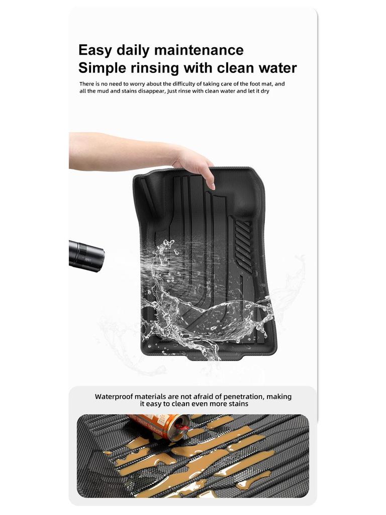 15-24 Ford Mustang Schmutzabweisende TPE-Fußmatten