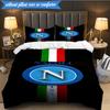 Set Lenzuola 3 Pezzi Blu Napoli Simbolo Energetico Stampa 2D (Include 1 Copripiumino + 2 Federe Senza Imbottitura), Decorazione camera da letto, Regalo ventilatore
