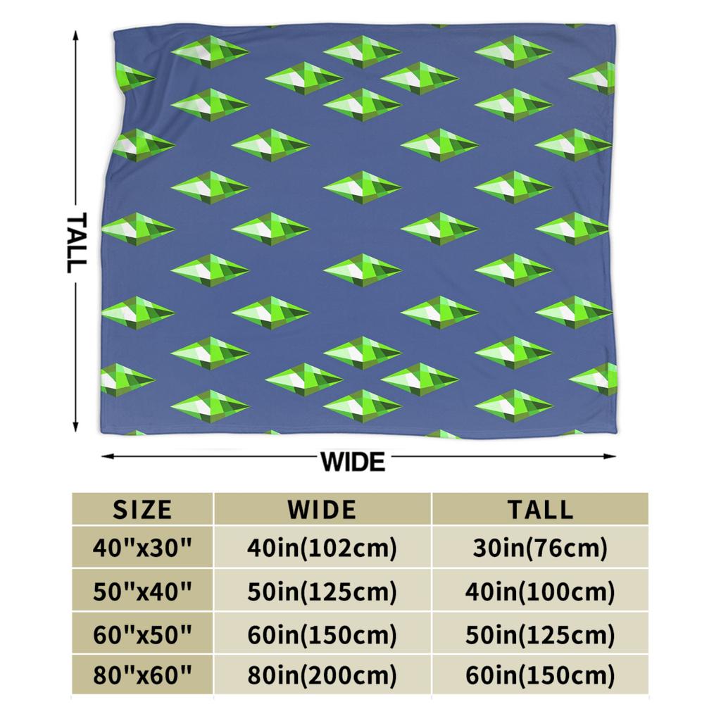 Sims 4 Plumbob Video Game Blanket Soft Aesthetic Plush Throw Blanket For Child Couch Chair Flannel Bedspread Bed Cover
