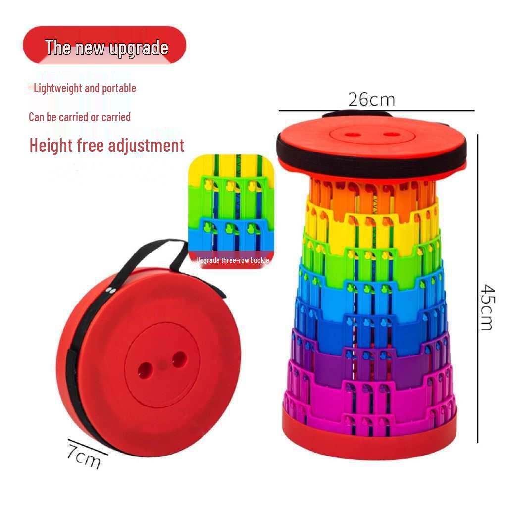 Portable Telescopic Folding Stool for Travel and Outdoor Use