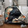1PC Raven Ornament Blanket, Throw For Sofa, Bed, Travel, Printing Blanket With Soft And Warm Fabric yy250918141