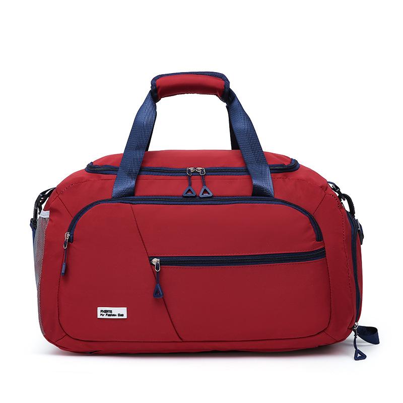 

Модная многофункциональная сумка-органайзер для обуви большой вместимости, ручная сумка для путешествий с термоотделением, спортивная сумка для спортзала с отделением для сухих и влажных вещей, можно надеть на ручку чемодана красный