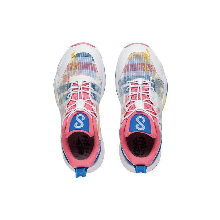 Li Ning Youth  Childrens Letter Shock Absorption Rebound Support Low Top Basketball Shoes Kids basketball shoes YKBS046-53