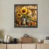 Paint By Numbers Kit On Canvas DIY Oil Art Flower Picture Home Wall Decor40x40cm