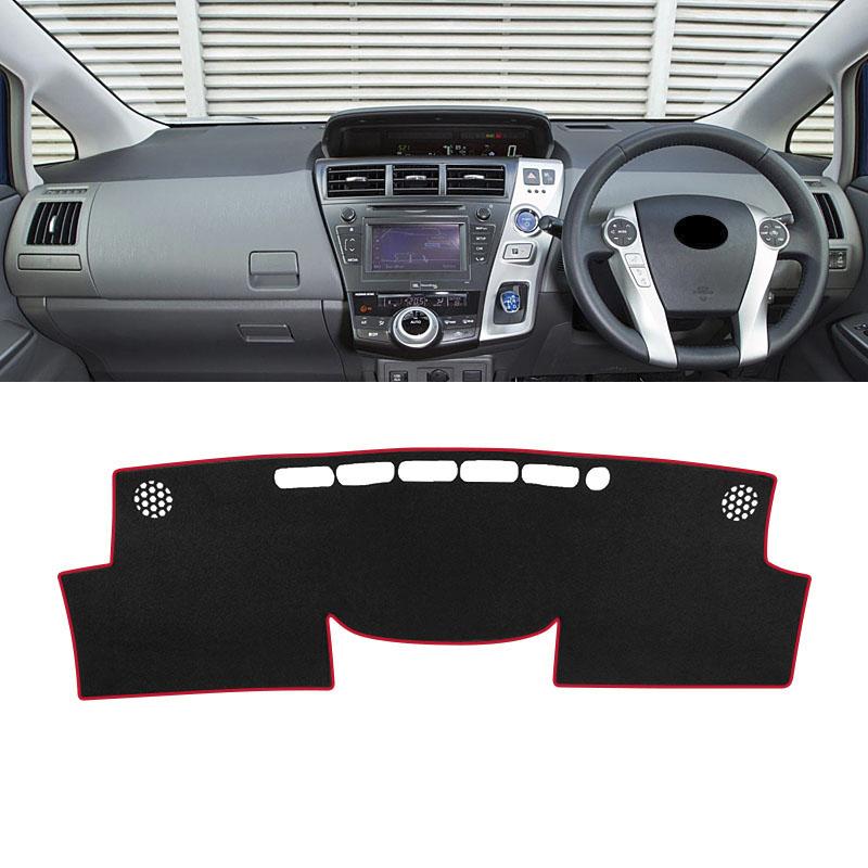 Covoraș de bord auto anti-lumină Husă instrumente Covoare Pentru Toyota Prius V Alpha Daihatsu Mebius 2012-2016 2017 2018 2019 ZVW40