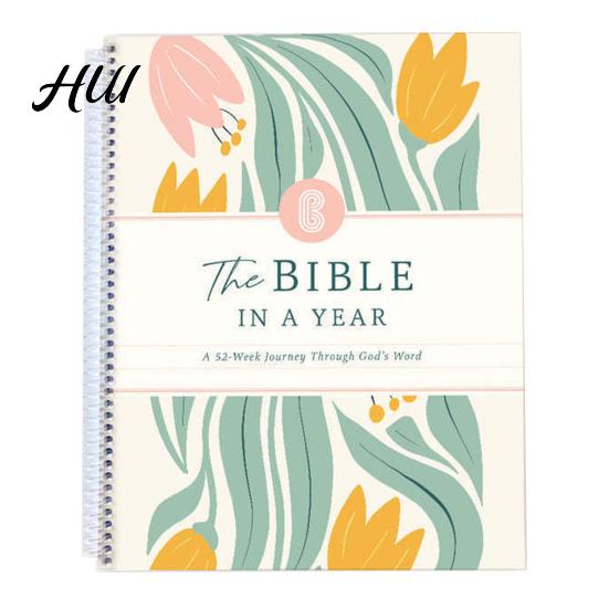 Premium Paper Bible Study The in A Year 52-Week Workbook Spiral High-quality Guide for Women Yearlong Plan Book Biblical Worldview 1pc