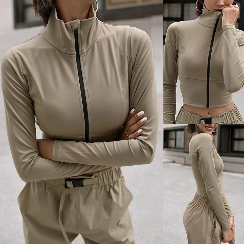 turtleneck zipper jacket