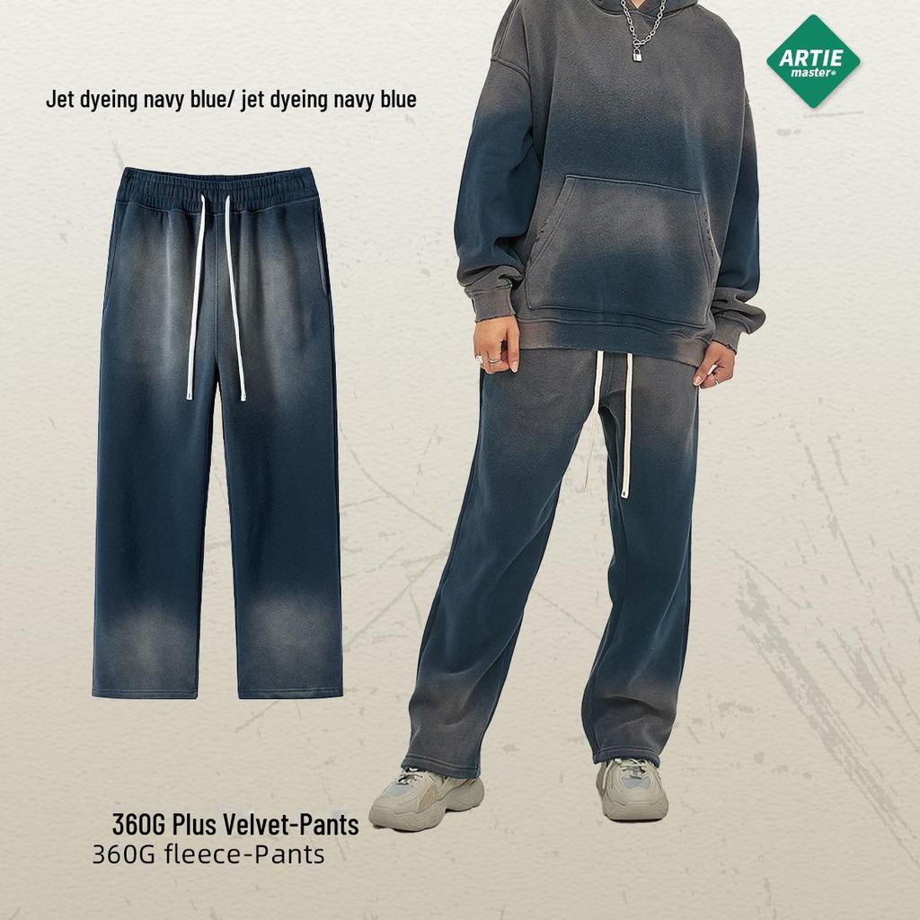 ARTIE Men's 2023 Fall/Winter Spray-Dyed Washed Sweater & Pants Set