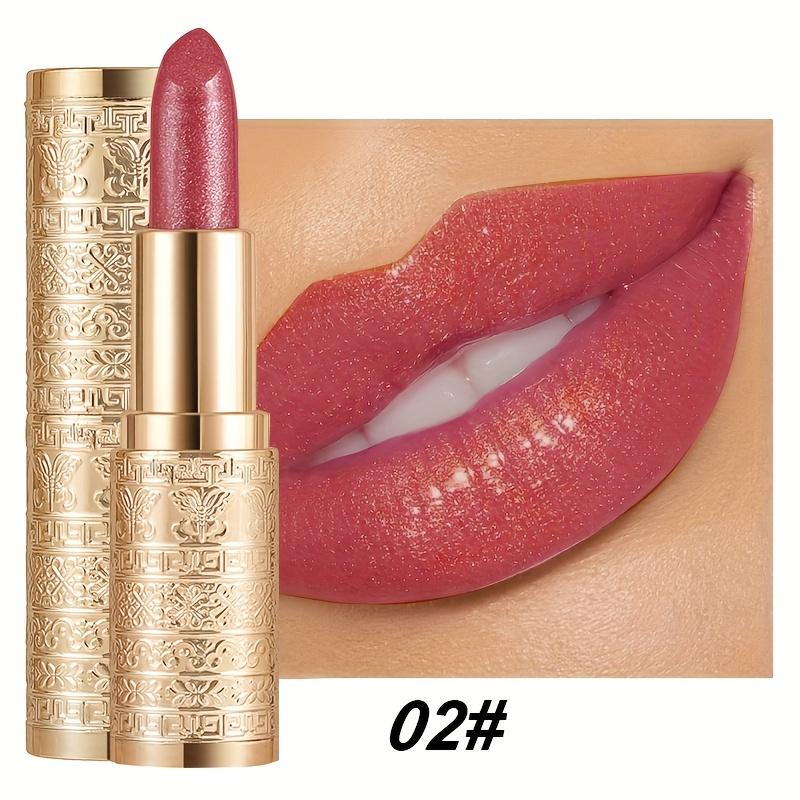 Long-Lasting Shimmer Lipstick with Pearl Finish Hydrating & Waterproof Lip Gloss In Mixed Pink & Red Shades Perfect Holiday Gift
