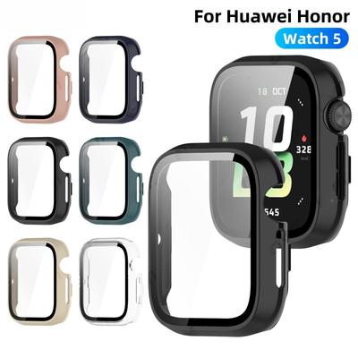 Etui na zegarek dla Huawei Honor Watch 5 Szkło hartowane Ochraniacz ekranu Wszechstronna twarda osłona z PC Zderzak ochronny Akcesoria