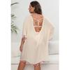 Women's Cover-Ups Dress Plus Size Tassel Splicing One Neck Sexy Backless Beach Swimwear Cover-Ups