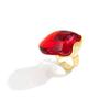 Vintage New Design Brown Red Beige Resin Geometric Adjustable Rings for Women Golden Alloy Fashion Daily Ring Jewelry Gift