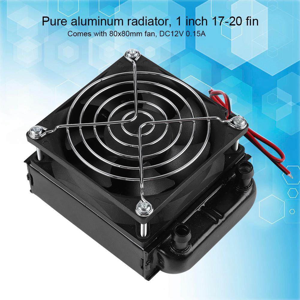 80MM CPU LED Water Cooling Cooler Heat Row Radiator with Fan For Computer PC