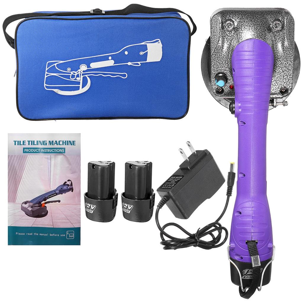 12V 1000W Tiling Tiles Machine Tile Vibrator Suction Cup Adjustable Protable Automatic Floor Vibrator Leveling Tool+Battery