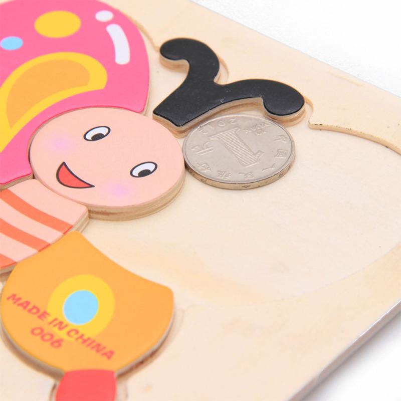 Wooden Puzzle Toy Children Building Blocks Cartoon Animal Boys Girls Early Childhood Toys