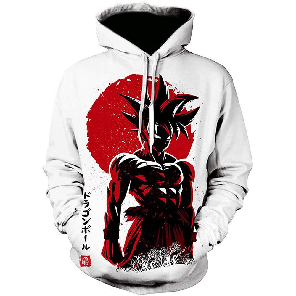 Spring And Autumn Casual Animation Sweater Dragon Ball 3D Digital Printing Hooded Pullover Sweater