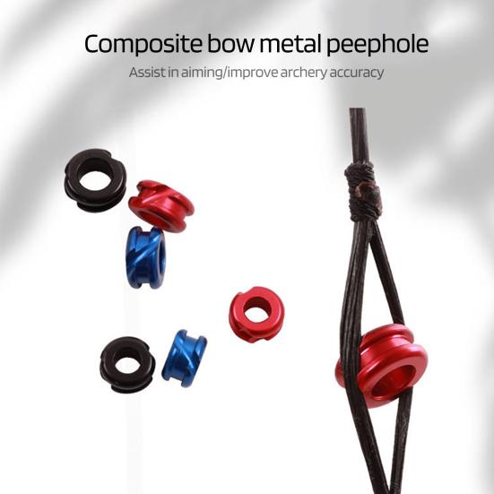 Bow Metal Peephole Easy Installation Archery Peep Sights Compound Bow Aluminum