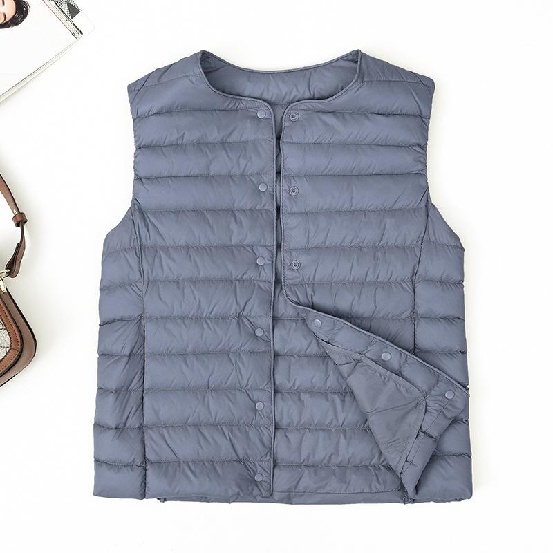 Dámská lehká péřová bunda 2025 slim fit s krátkým kulatým výstřihem - Hřejivá 90% kachní peří