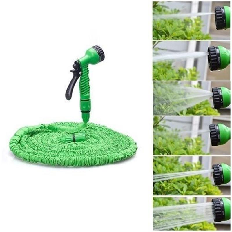 25FT-150FT Magic Flexibler Gartenschlauch, erweiterbarer Bewässerungsschlauch mit Kunststoffschläuchen, Teleskoprohr mit Spritzpistole zum Bewässern