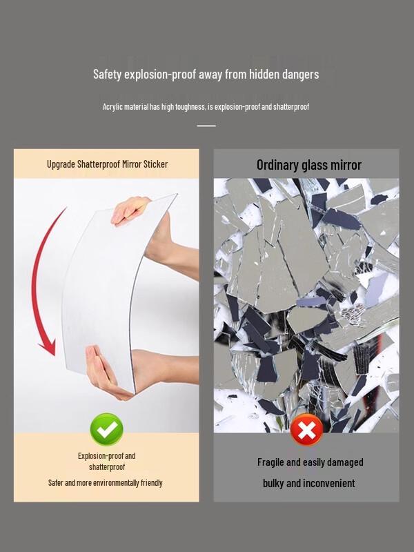 Shixun Square Self-Adhesive Soft Mirror Tile