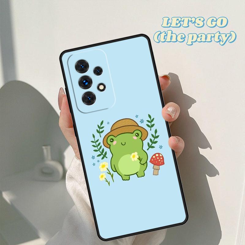 mushroom frog Cartoon phone case For Samsung Galaxy A42 A31 A40 A51 A71 A32 A80 A91 A52 A72 A73 A20e A21S A50 A70 A11 A12 Cover