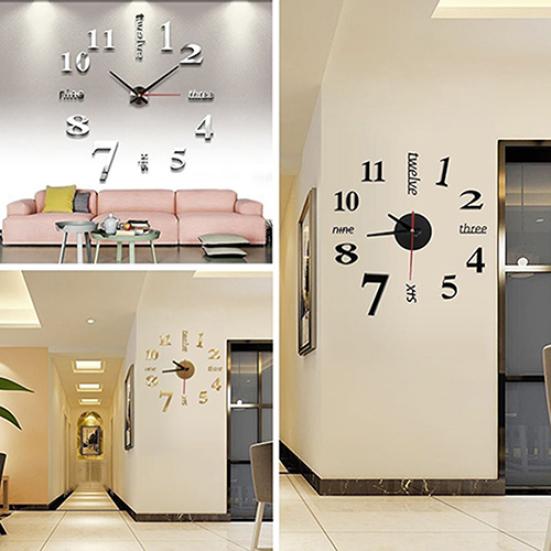 Fashion DIY Analog Wall Clock Sticker Art Design Office Living Room Decoration