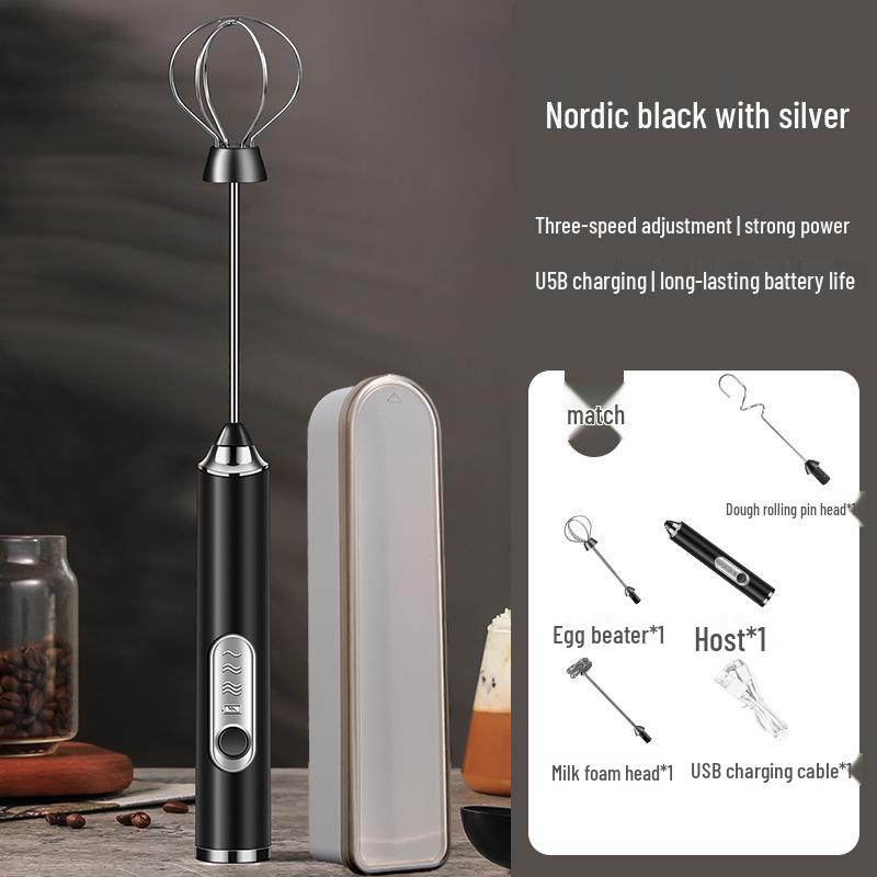 Electric Milk Frother & Mini Mixer for Protein Shakes and Coffee Foam