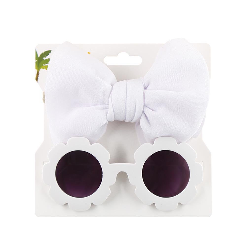 Kids' Cartoon Sunglasses & Headband Set - Girls' Space Cotton Design