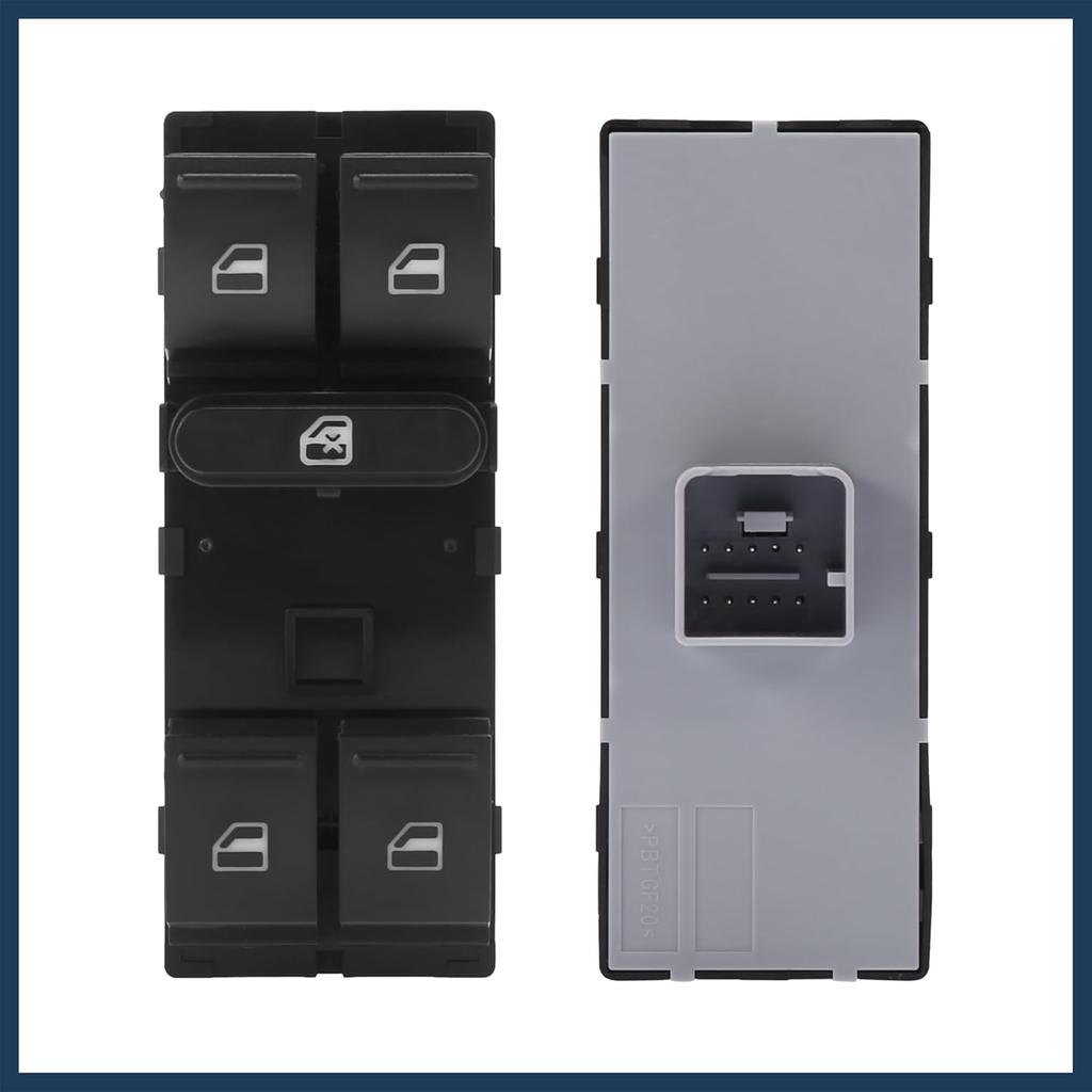 Power Window Switch, Driver Side Window Control Switch No.1K4959857AREH for Volkswagen Tiguan 2009-2017 Black, 1pcs