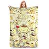Super Soft Pompompurin Throw Blanket Premium Fleece Flannel Lightweight  Bed Blanket Cozy Warm Bedspread All Season Use
