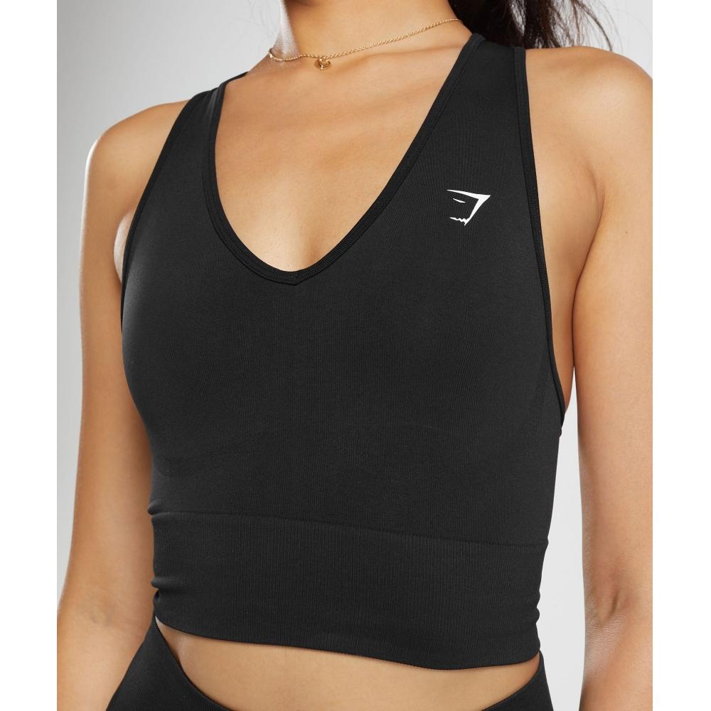 Gymshark Everyday Seamless Crop Tank Black B7a3h Bb2j