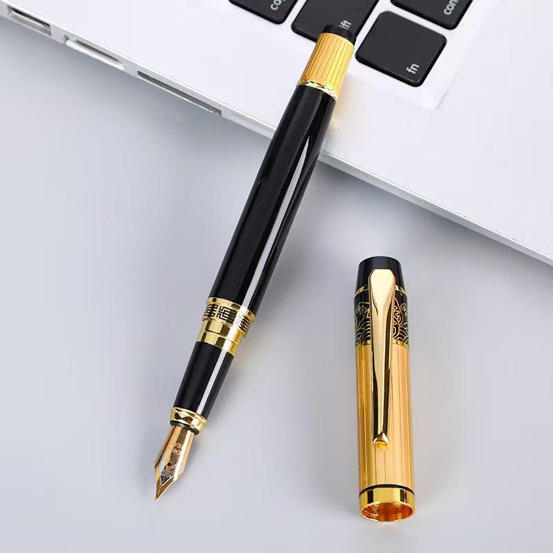 Metal fountain pen for business office signature writing, suitable for students, teachers, and business professionals to use